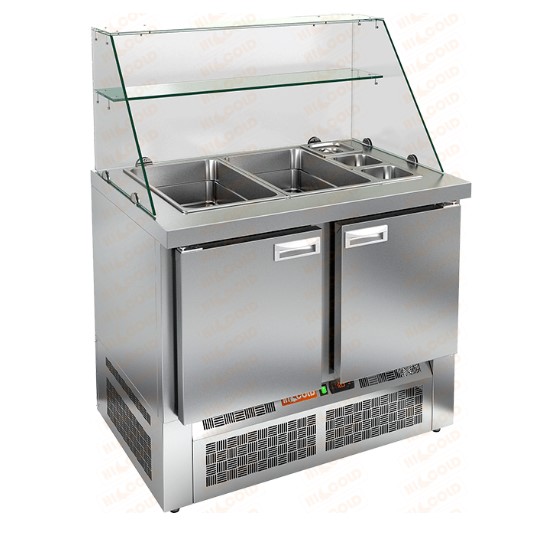 Стол холодильный для салатов (саладетта) HICOLD SLE3-11GN высокое стекло